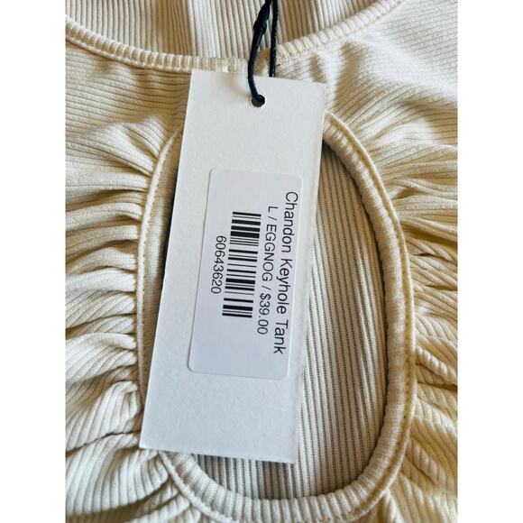 NWT Pretty Garbage Chandon Keyhole Tank Eggnog LARGE - Reg $39 - Picture 7 of 7